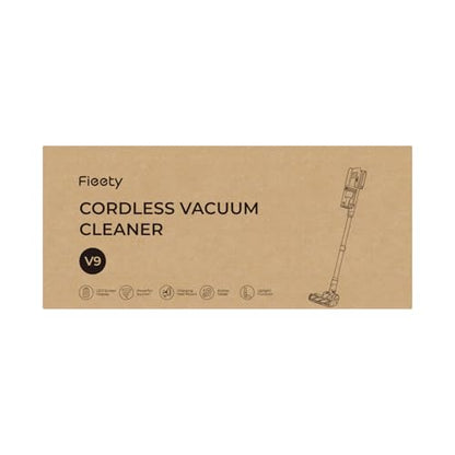 Fieety V9 Cordless Stick Vacuum Cleaner – 50KPA, 600W, 65-Min Runtime, Touchscreen, Anti-Tangle