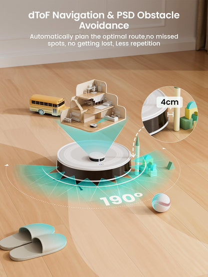 Lefant M2 Robot Vacuum & Mop – 6,000Pa Suction, Laser Navigation, App & Alexa Control