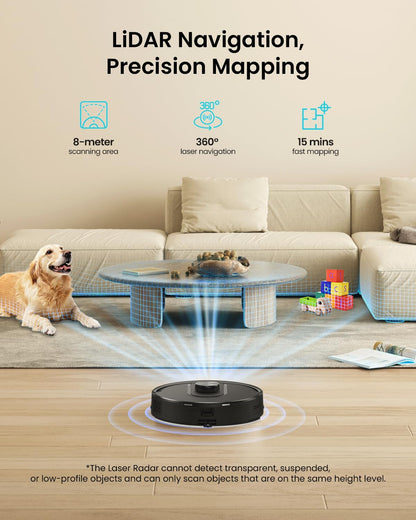 Vexilar Self-Emptying Robot Vacuum & Mop – 5000Pa Suction, 60-Day Hands-Free