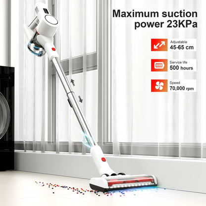 Syntecno P9-W Cordless Stick Vacuum Cleaner – Lightweight, Handheld & Upright, White